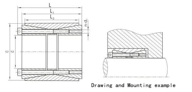 Z12 Locking element Drawing and Mouting examle